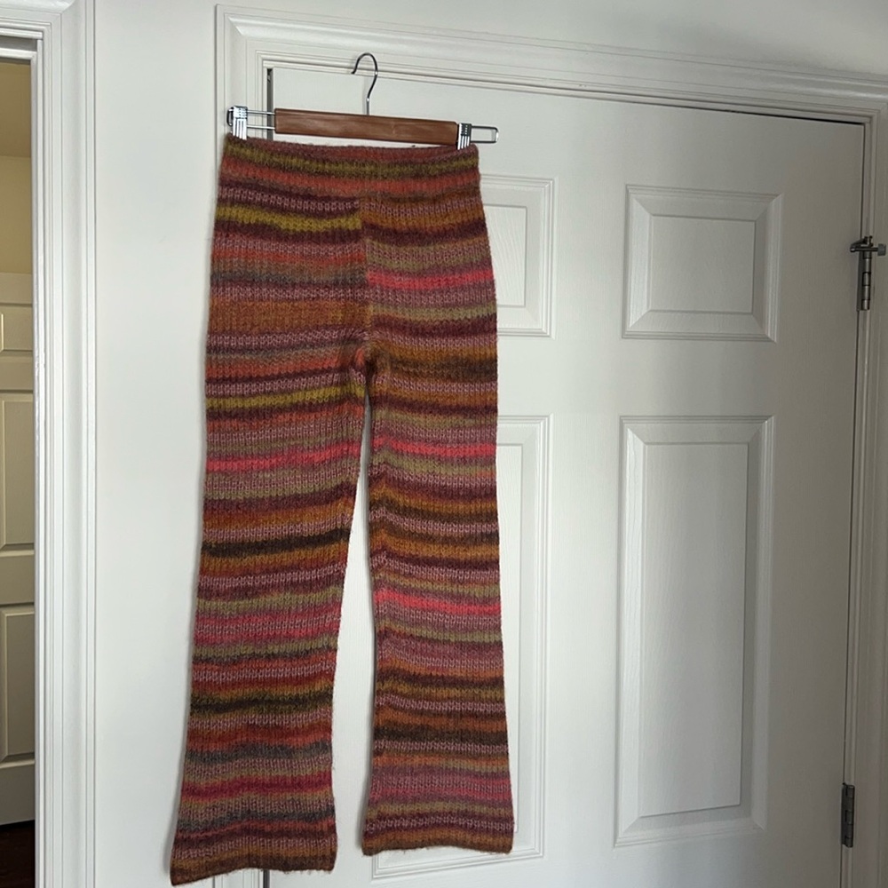 Something Navy Striped Sweater Pants